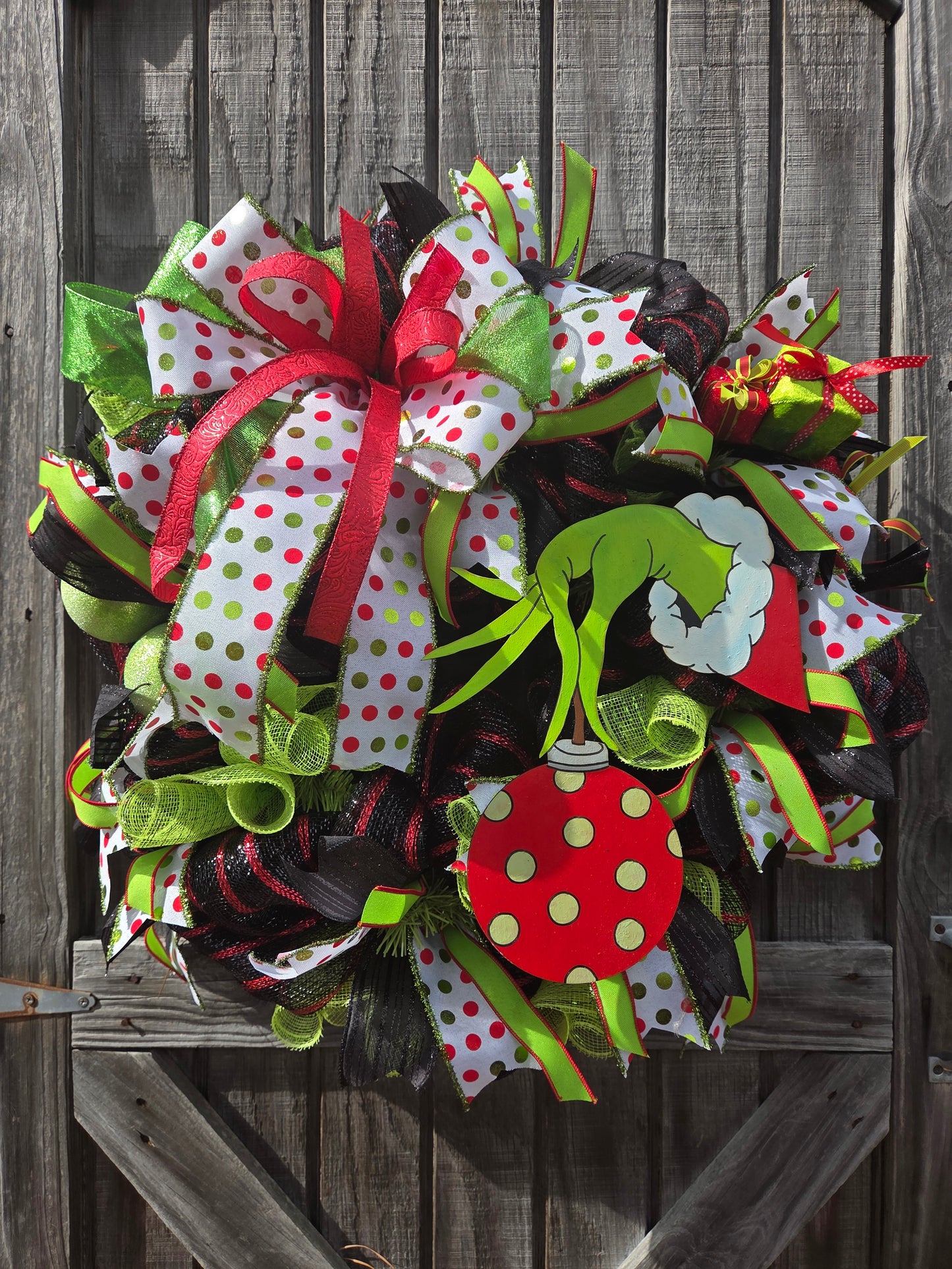 Grinch Hand Christmas Wreath