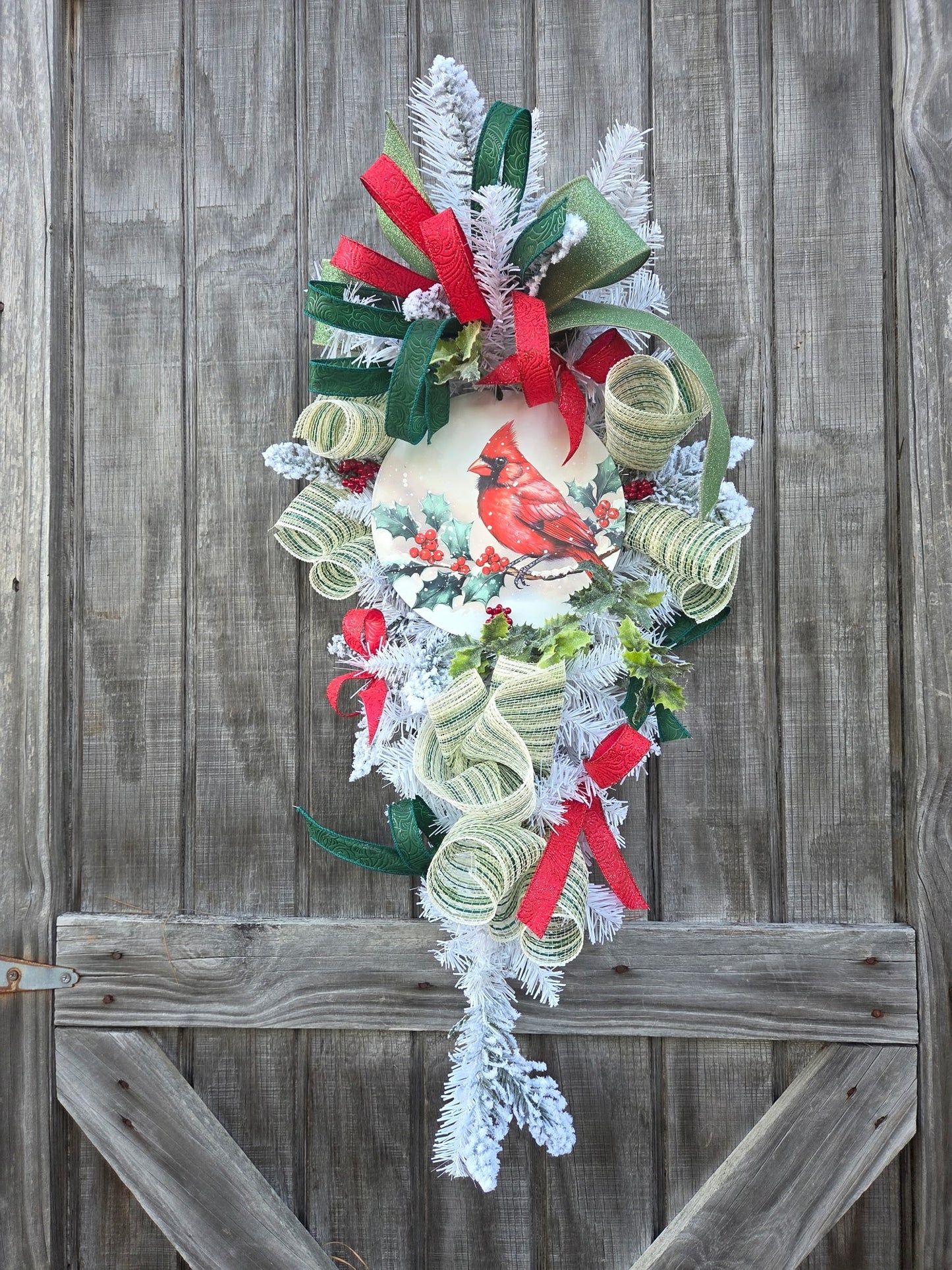 Christmas Cardinal Swag